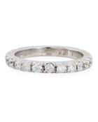 18k White Gold Diamond Eternity Band, 0.75tcw,