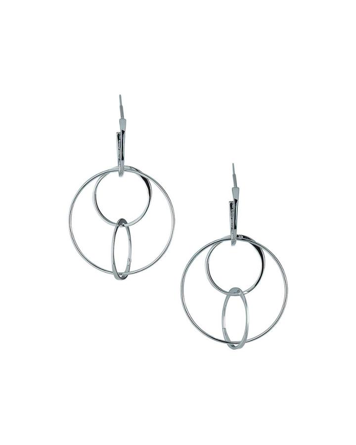 14k White Gold Small Wire Bond Hoop Earrings