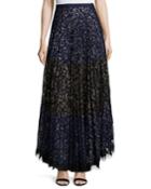 Karen Pleated Lace Maxi