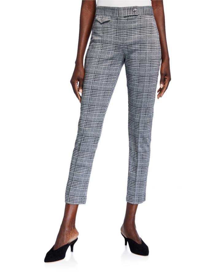 Pintuck Snap-pocket Ankle Pants