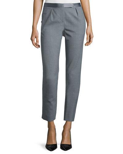 Slim-fit Cropped Pants, Heather Gray