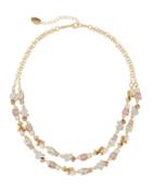 2-strand Crystal Necklace, Pink