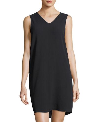 Sleeveless V-neck Crepe