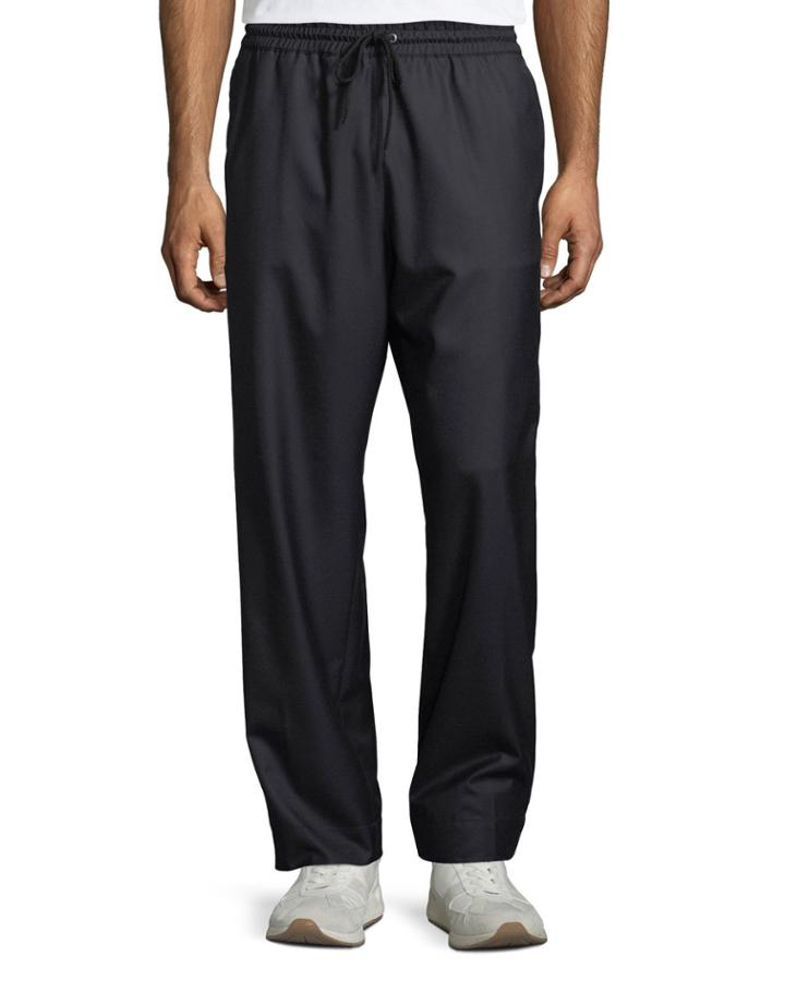 Men's Drawstring Cargo-pocket Pants