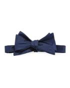 Solid Satin Bow Tie, Navy