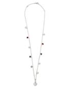 18k White Gold Black & White Diamond Shaker Necklace