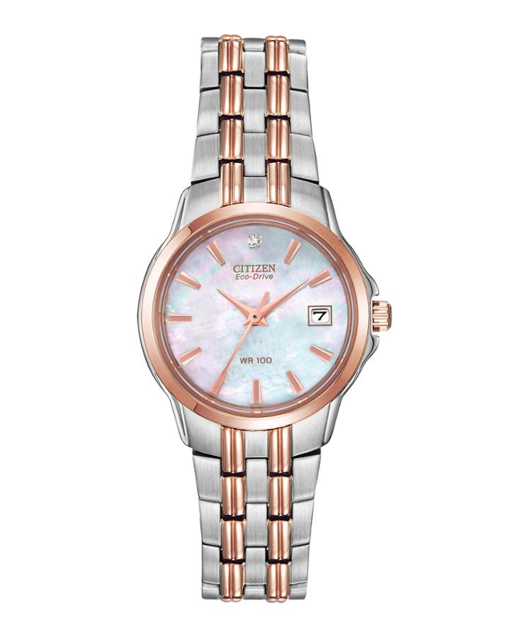 28mm Bracelet Watch W/ Date Window, Two-tone