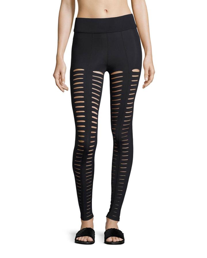 Artemis Lattice Leggings, Black