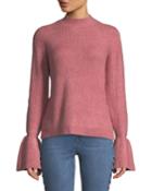 Mock-neck Bell-cuff