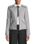 Dobby-jacquard Fringed Topper Jacket