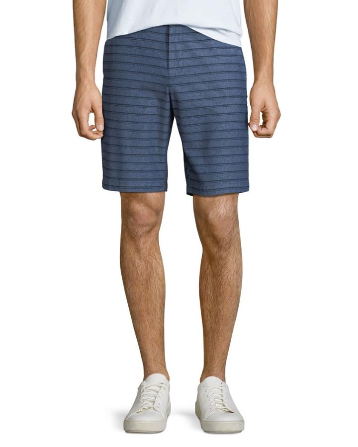 Men's Striped Straight-leg