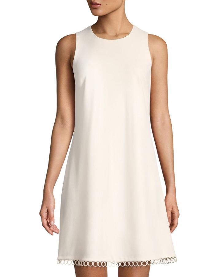 Loop-trimmed Trapeze Dress