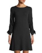 Ruched-sleeve Jersey Dress