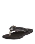 Sumatraa Leather Thong Flat