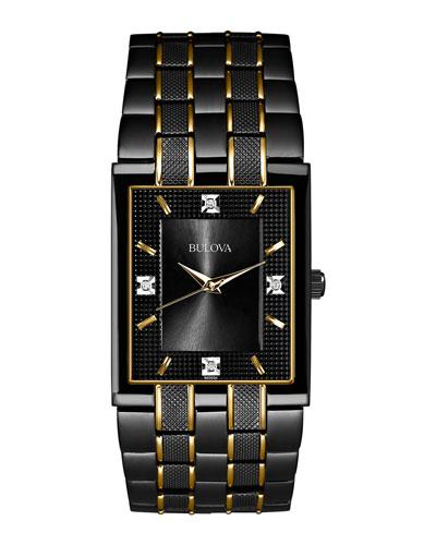 31mm Men's Square Diamond Bracelet Watch