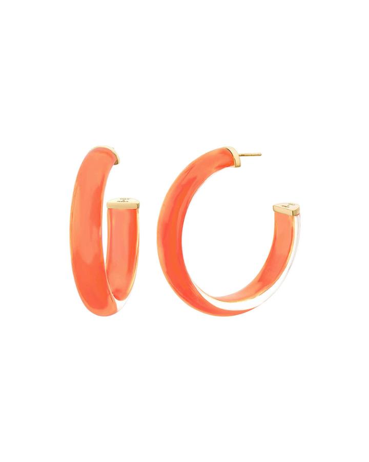 Small Lucite Hoop Earrings,