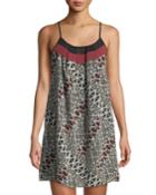 Tribal Colorblock Pleated Camisole Dress