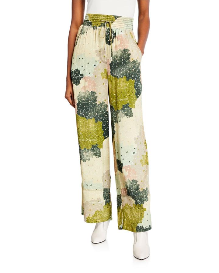 Olivia Floral-print Camo Pajama Pants