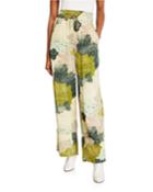 Olivia Floral-print Camo Pajama Pants