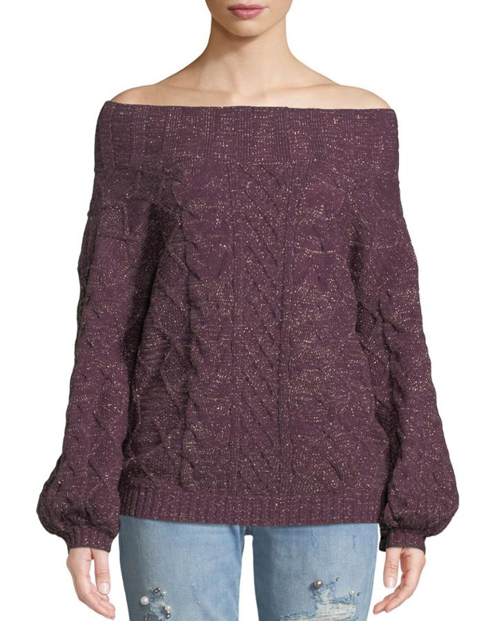 Vanna Off-the-shoulder Shimmer