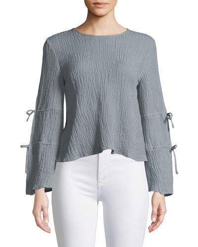 Ladder Bell-sleeve Blouse