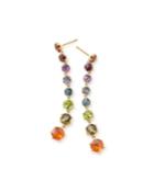 18k Rock Candy Dangle Earrings, Fall Rainbow