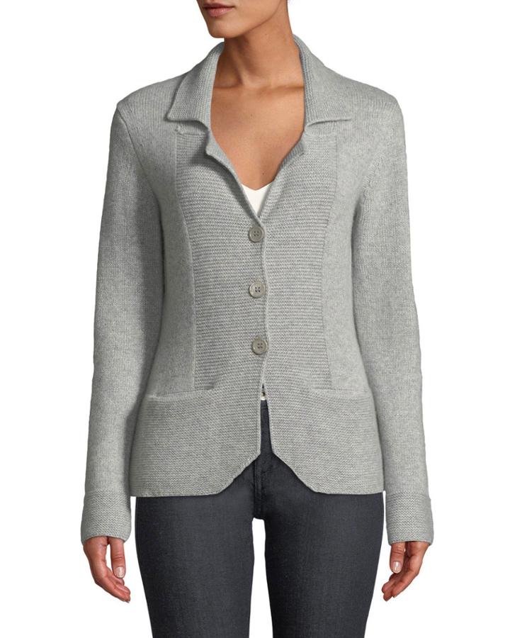 Cashmere Blazer-cardigan, Grey