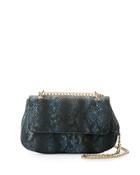 Snake-embossed Faux-leather Crossbody Bag