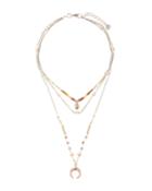 Double-horn Multilayer Pendant Necklace