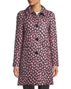 Floral Rose Quilted Trench Coat