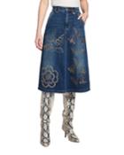Grommet-embellished Denim