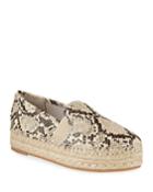 Christina Snake-print Espadrilles