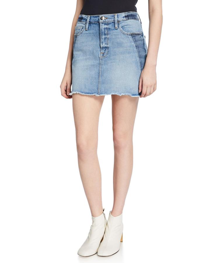 Le Mini Frayed Panel Denim