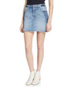 Le Mini Frayed Panel Denim
