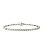 18k Whit Gold Diamond Tennis Bracelet,