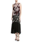 Patchwork Vino-print Sleeveless