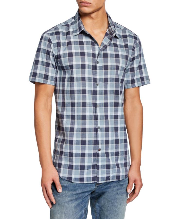 Men's Check Short-sleeve