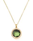 Rock Candy 18k Gold Mini Lollipop Necklace In Peridot & Diamond