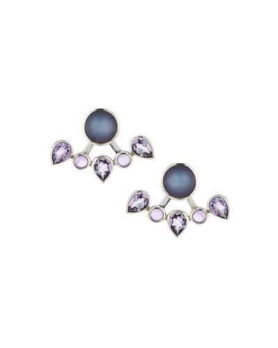 Moonstone Doublet And Amethyst Jacket Earrings