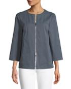 Levine Italian Gabardine Zip-front Jacket