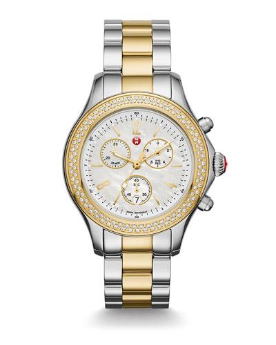 36mm Jetway Two-tone Diamond Bracelet Watch
