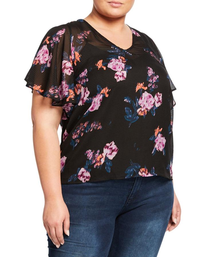 Plus Size Natalie Flutter Top