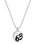 Men's Enamel Circle Pendant Necklace,