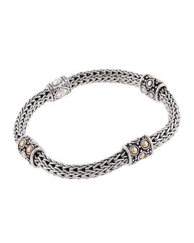 Jaisalmer Gold & Silver Four Station Bracelet,