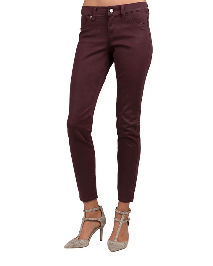 Coated Stretch Twill Cigarette Jeans