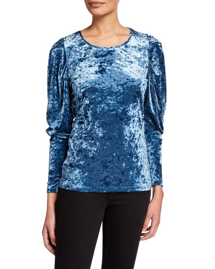 Patricia Bishop-sleeve Crushed Velvet Blouse