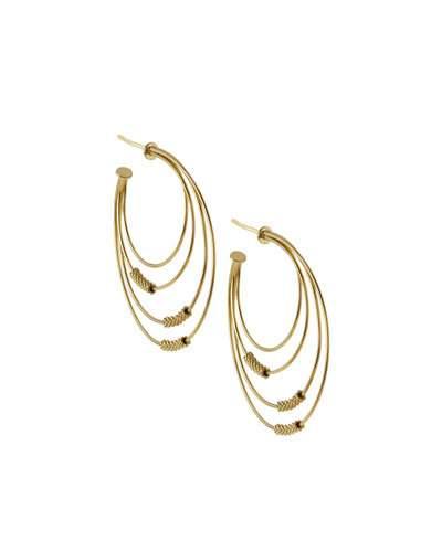 18k Caviar Multi-hoop Earrings