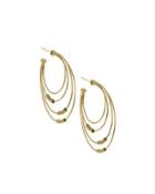 18k Caviar Multi-hoop Earrings