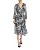 Coco Plunging V-neck Mock-wrap Dress