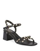 Iggy Studded Leather Block-heel